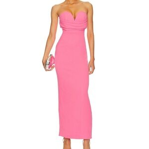 NBD Pink Strapless Wedding Dress